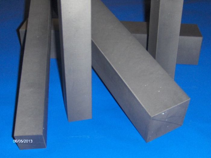 Barra Cuadrada de ptfe con carbón grafiito